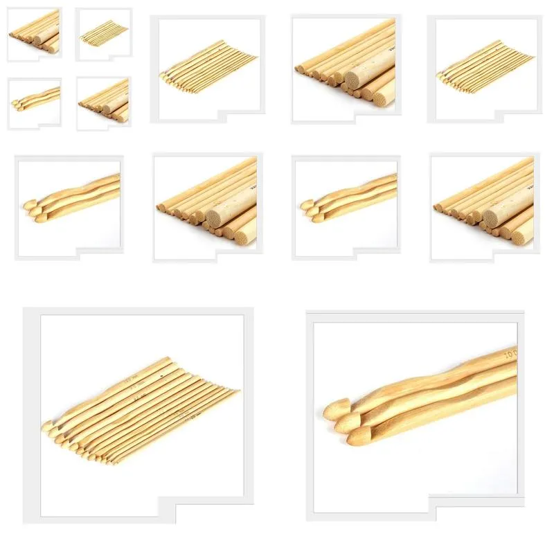 Other Home Garden 2021 Arrival 16 Sizes Set 6 Bamboo Knitting Weave Needle Cloghet Hooks Craft Tool 2.0-12.0Mm Drop Delivery Dhixq