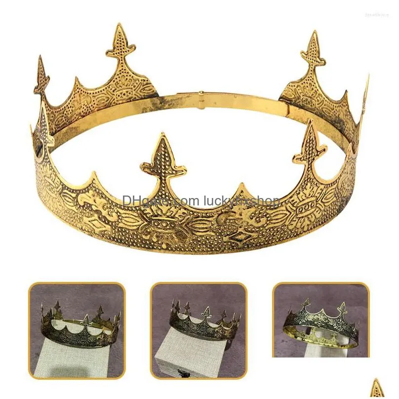 bandanas crown cosplay creative performance hair delicate iron decorative women retro