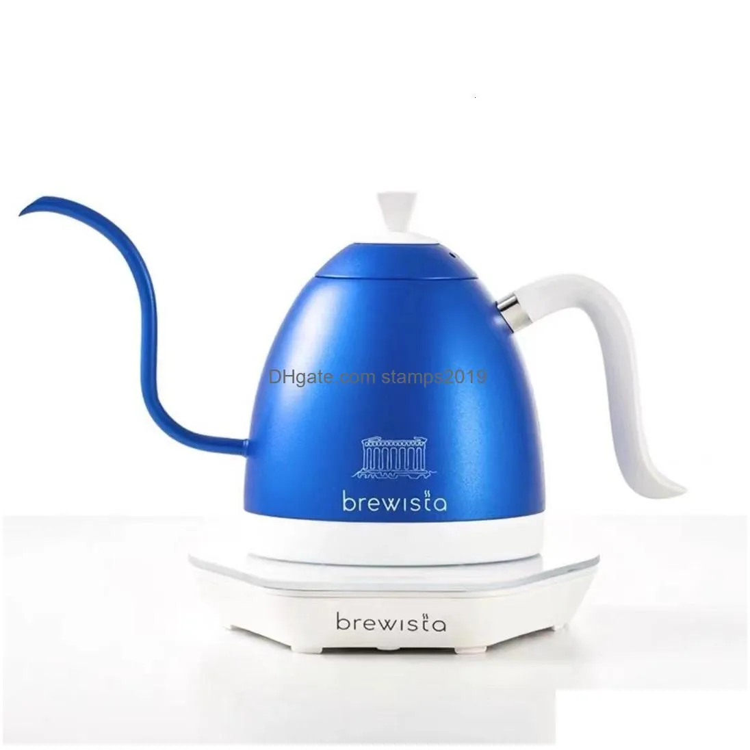 coffee pots brewista wooden handle thermostatic kettle tea gooseneck electric stainless steel coffee 600ml 1 0l 230721