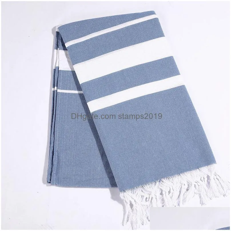 towel turkish tassel bath soft striped adult beach towels for spa hammam travel camping shawl tapestry scarves 100x180cm 230721