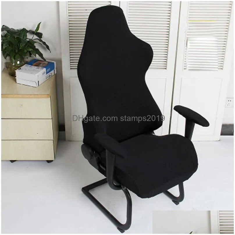 1 set gaming spandex office elastic armchair seat covers for computer chairs slipcovers housse de chaise 220611