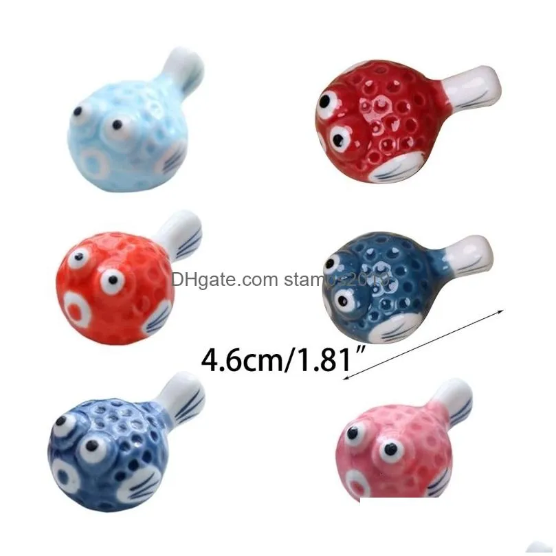 flatware sets pufferfish shaped chopstick holders ceramic rests material for 230721