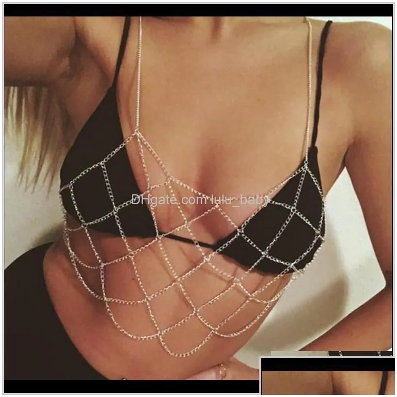 Chains Collares Collier Bikini Body Harness Bohemian Belly Chain Jewelry Sexy Breast Bra Maxi Necklace Women Accessories Bijoux Femme