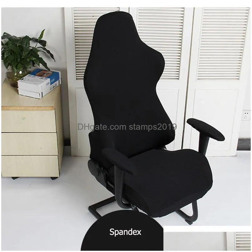 1 set gaming spandex office elastic armchair seat covers for computer chairs slipcovers housse de chaise 220611
