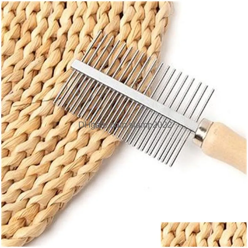 dog grooming multi-usage dogs brush stainless steel pet steel thick hair fur shedding remove rake comb pets brushes 20220901 e3