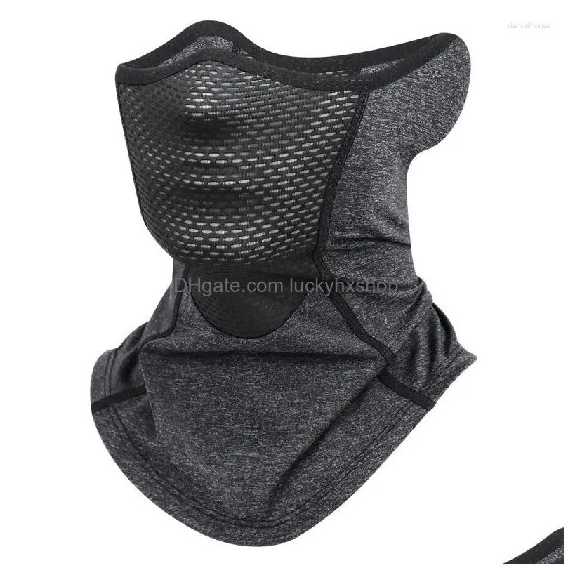 bandanas fashion upf 50 silk sports neck gaiter outdoor dust sunscreen motorcycle cycling half face mask