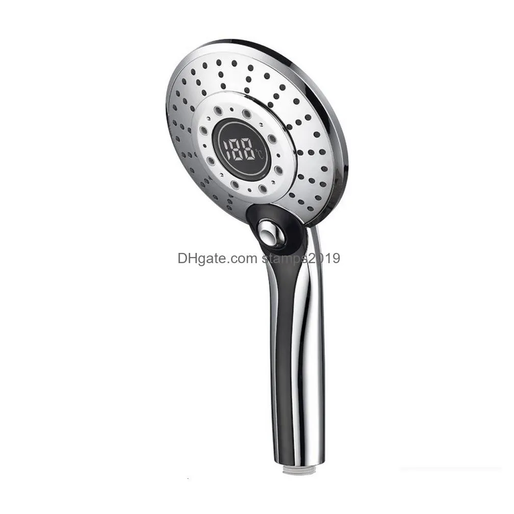 bathroom shower heads led head digital temperature control sprayer 3 spraying mode water saving filter home tool 221201