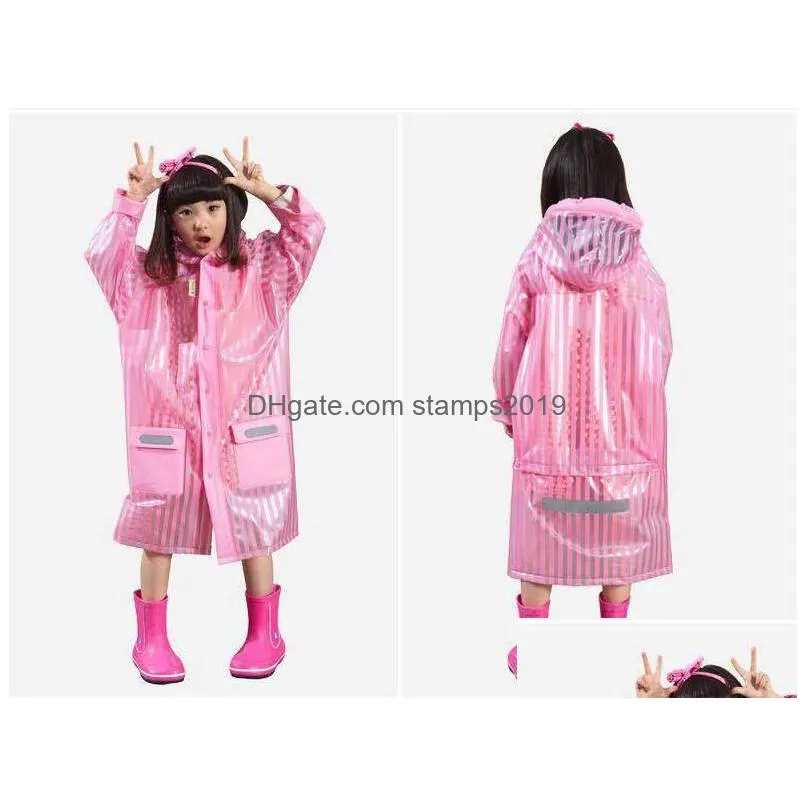 raincoats 50pcs children raincoat cartoon cape-style girl boy kids students bicycle poncho rain coat waterproof rainwear drop delive dhcrr