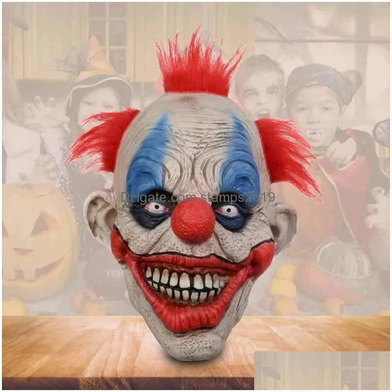 party masks horrible realistic scary clown mask for halloween festival face x3uc 230705