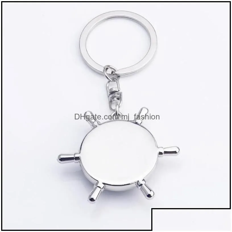 Key Rings Nautical Helm Compass Keychain For Car Fashion Key Chains Rings Alloy Hang Charms Novelty Wholesale Creative Mti- Mjfashion