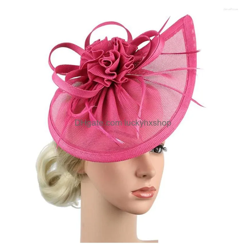 bandanas mesh top hat fascinator headdress tea party hats women tops fascinators headwear wedding headband bridal womens