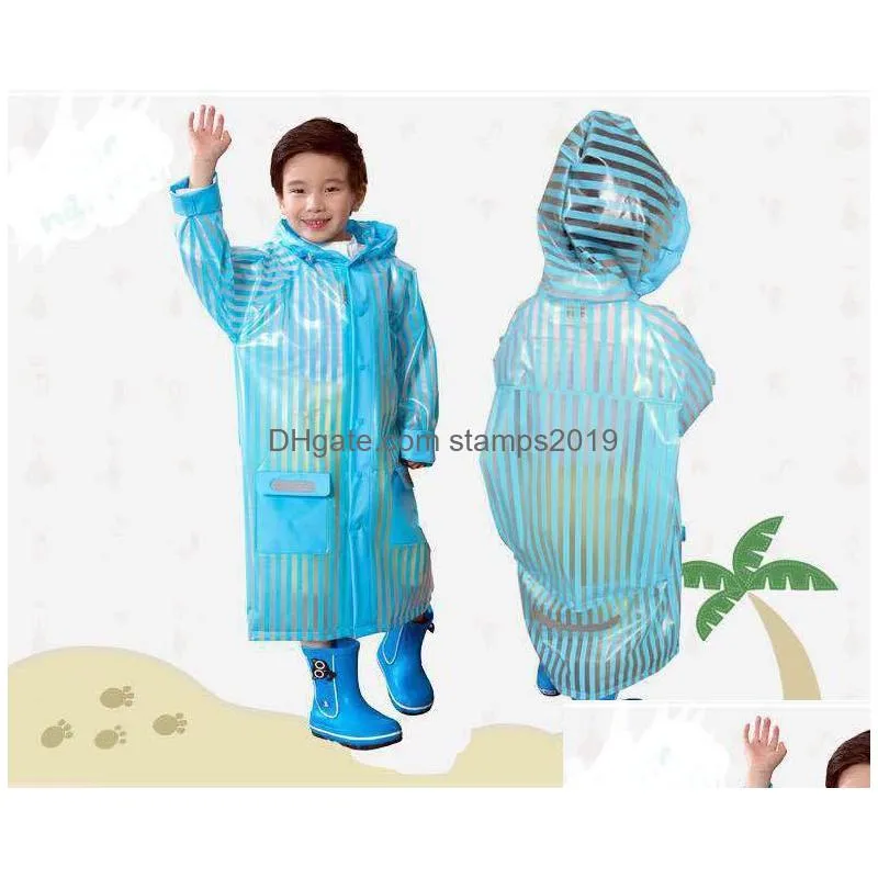 raincoats 50pcs children raincoat cartoon cape-style girl boy kids students bicycle poncho rain coat waterproof rainwear drop delive dhcrr