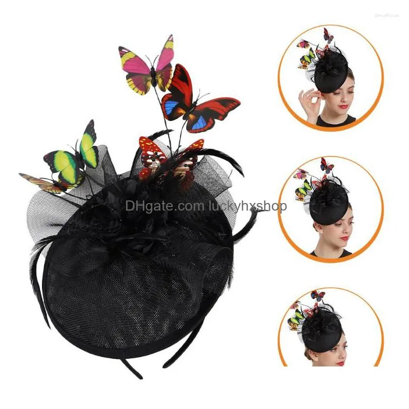 bandanas butterfly cocktail hat fascinator hats women women`s fascinators tea party headband