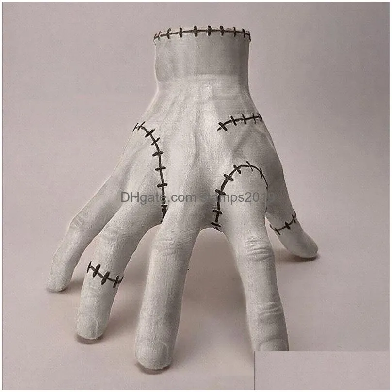decorative objects figurines wednesday addams thing hand family ornament figurine desktop decor halloween toys crafts sculpture decoration horror props