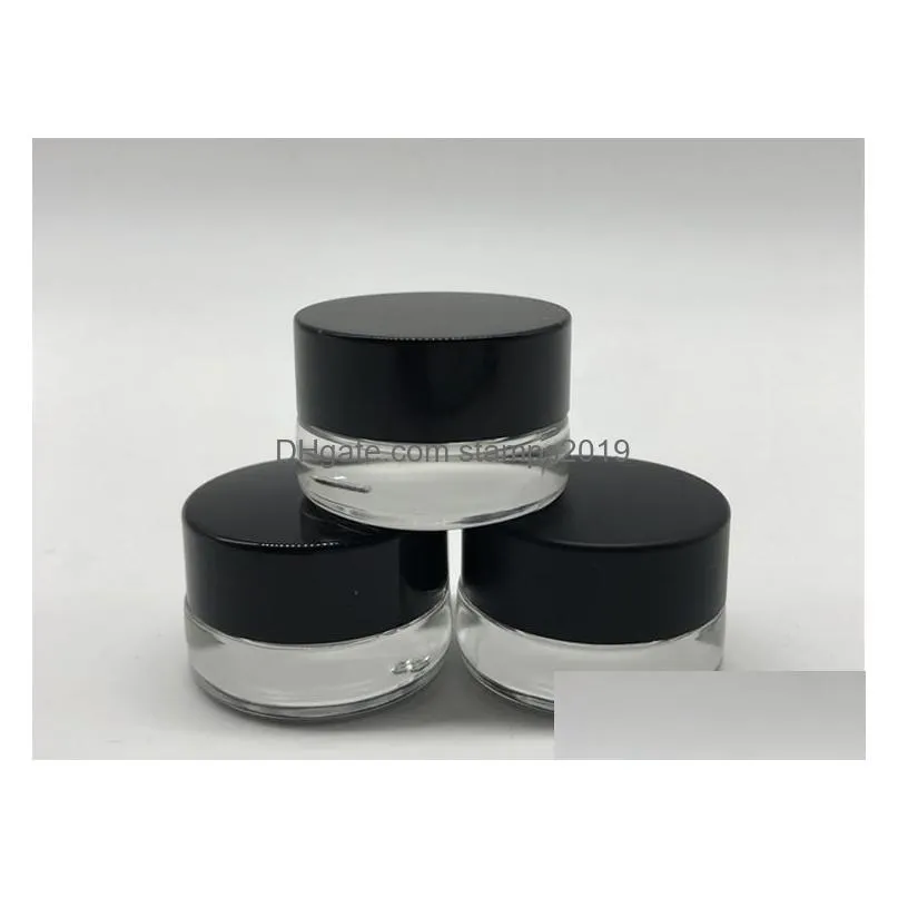 packaging bottles wholesale 500 x 3g traval small cream make up glass jar with aluminum lids white pe pad 3cc 1/10oz cosmetic sn1916 dhakn