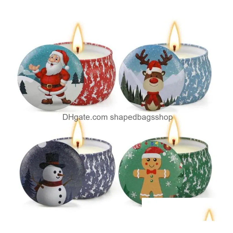 christmas scented candles decoration santa claus snowman cone candles smokeless aroma home wedding party christmas candle new sn2915