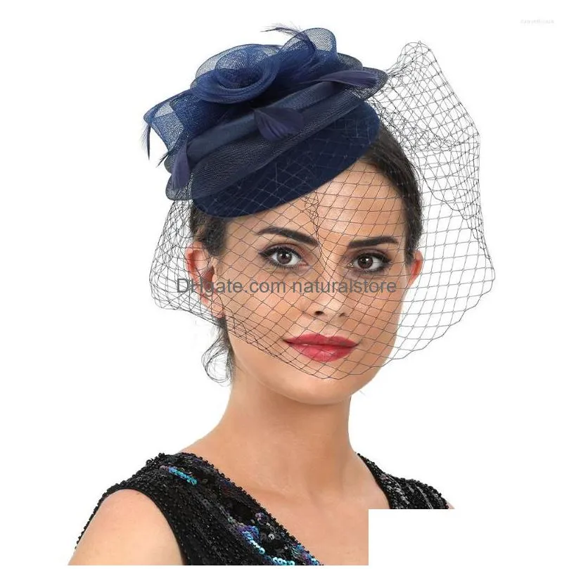 bandanas fascinator headband women banquet hat hair accessories bride headdress prom headpiece