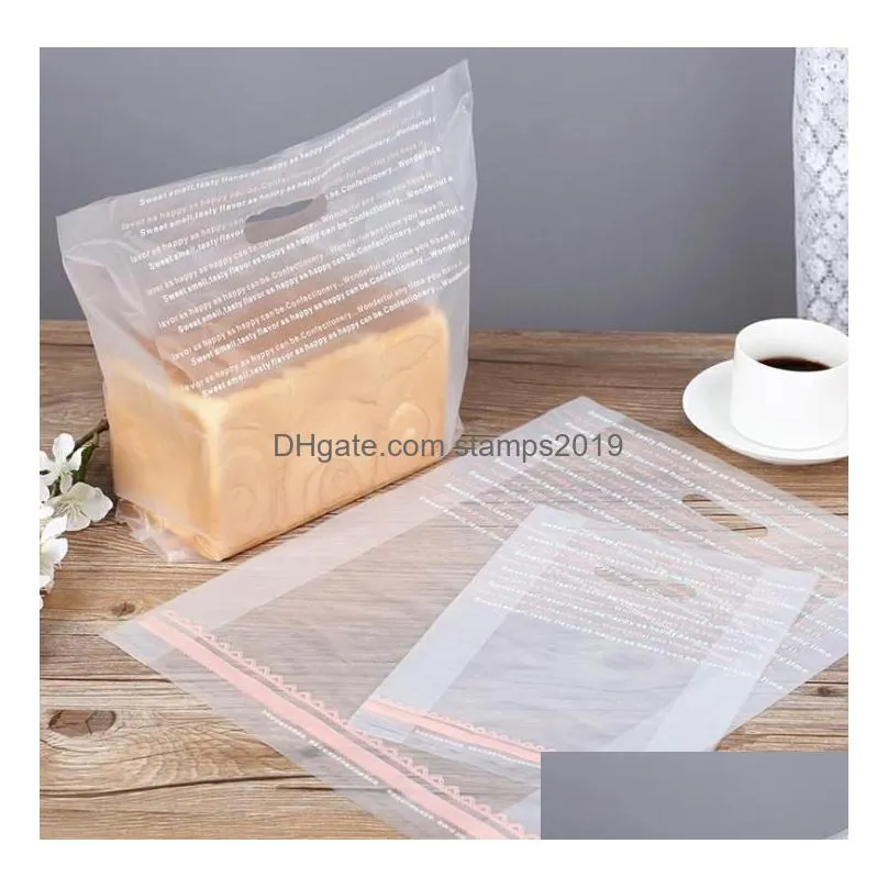 packaging bags wholesale 1000pcs high quality dessert bag cake toast bread pouches take-away pouch bakery shop sn4086 drop delivery dhozm