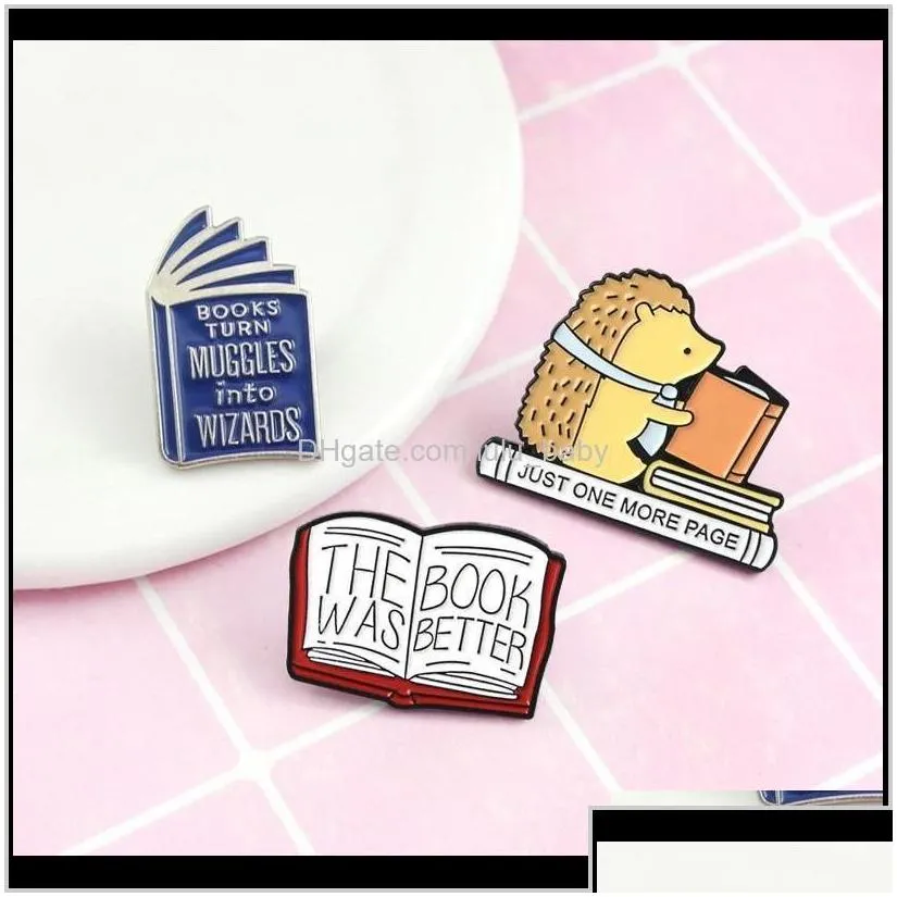 Pins Read More Books Enamel Reading Magic Book Badge Brooch Lapel Pin Denim Jeans Shirt Bag Brooches Cartoon Jewelry Gift For Kid