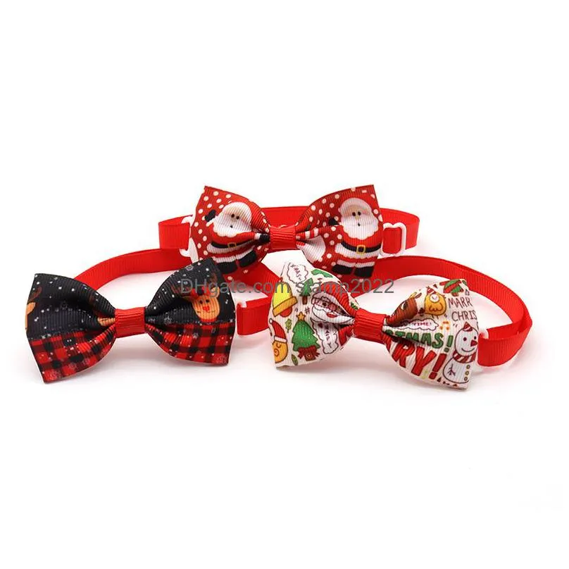 christmas pet neckties dog apparel formal necktie bow tie adjustable neck strap for cat collar dogs grooming accessories 1349 d3