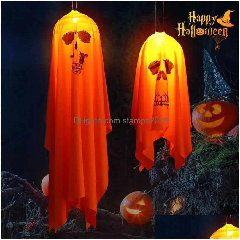 party decoration halloween decoration ghost festival outdoor scene layout props horror chandelier led flashing string 220928