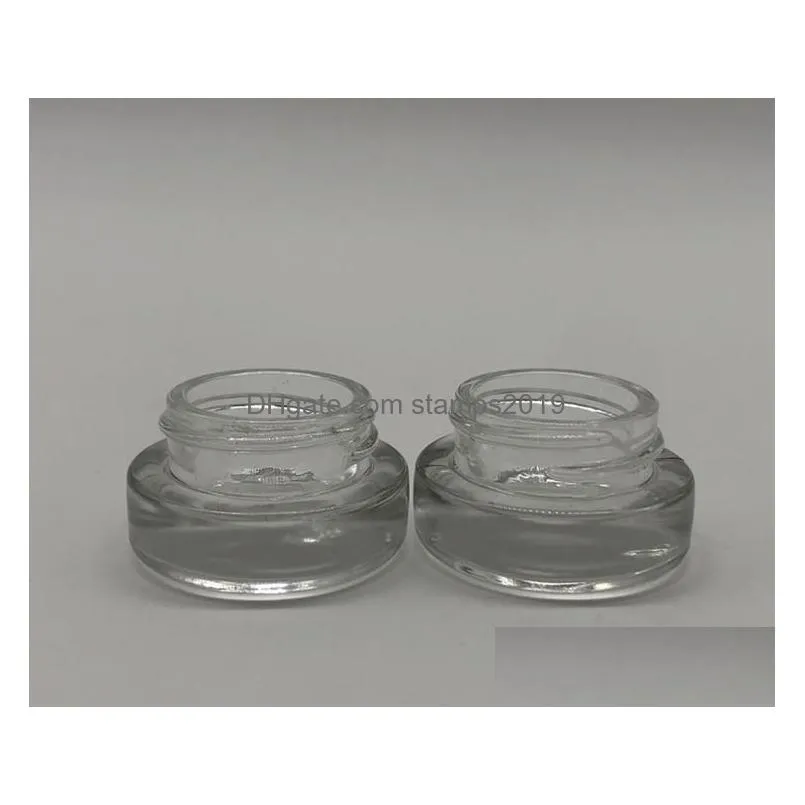 packaging bottles wholesale 500 x 3g traval small cream make up glass jar with aluminum lids white pe pad 3cc 1/10oz cosmetic sn1916 dhakn