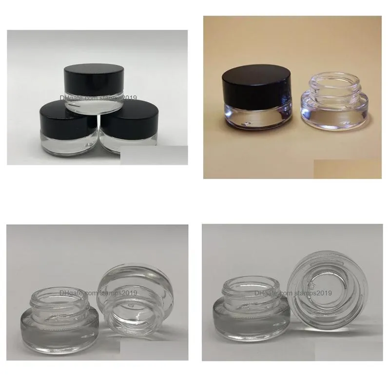 packaging bottles wholesale 500 x 3g traval small cream make up glass jar with aluminum lids white pe pad 3cc 1/10oz cosmetic sn1916 dhakn