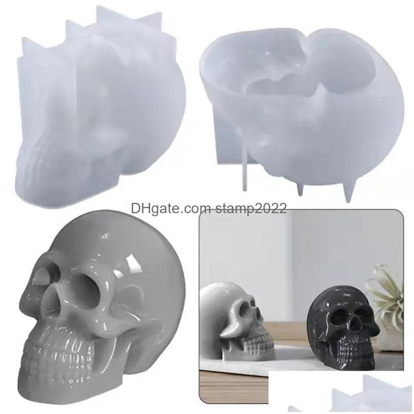 other arts and crafts large skull shape silicone candle mold epoxy mould handmade soap ice cube molds silikone halloween home decoration food grade 20220826