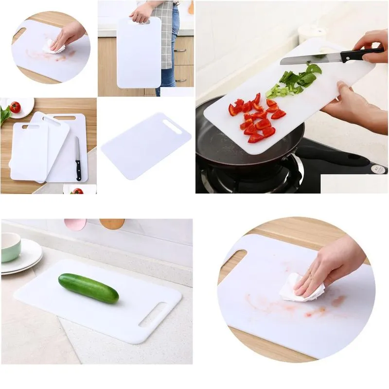 moldproof kitchen household fruit polyethylene resin plastic large food cutting chopping board knife mildew proof pp blocks t200708