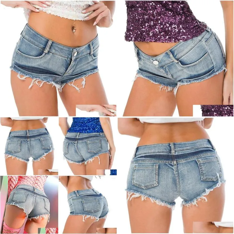 Low Waist Shorts Sexy 2022 Women`s Jeans Denim Summer Fashion Tassels Ladies Skinny Cotton Super Short Girls1