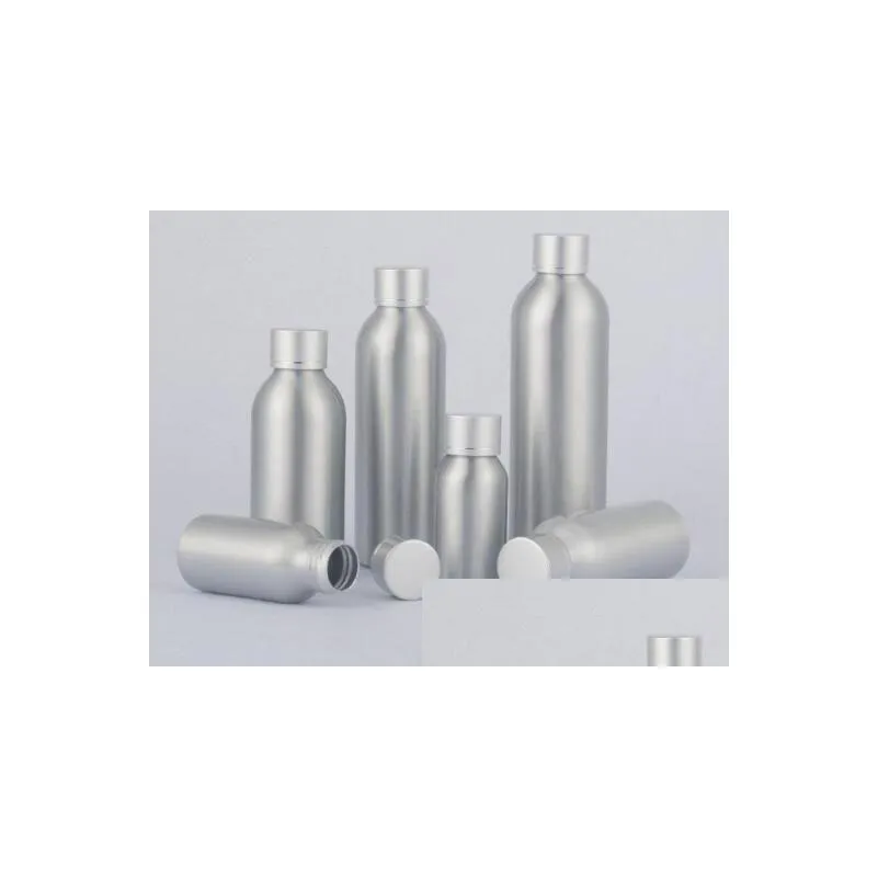 wholesale 100pcs 40ml 50ml 100ml cosmetic packaging aluminum lotion bottle metal container with aluminum cap