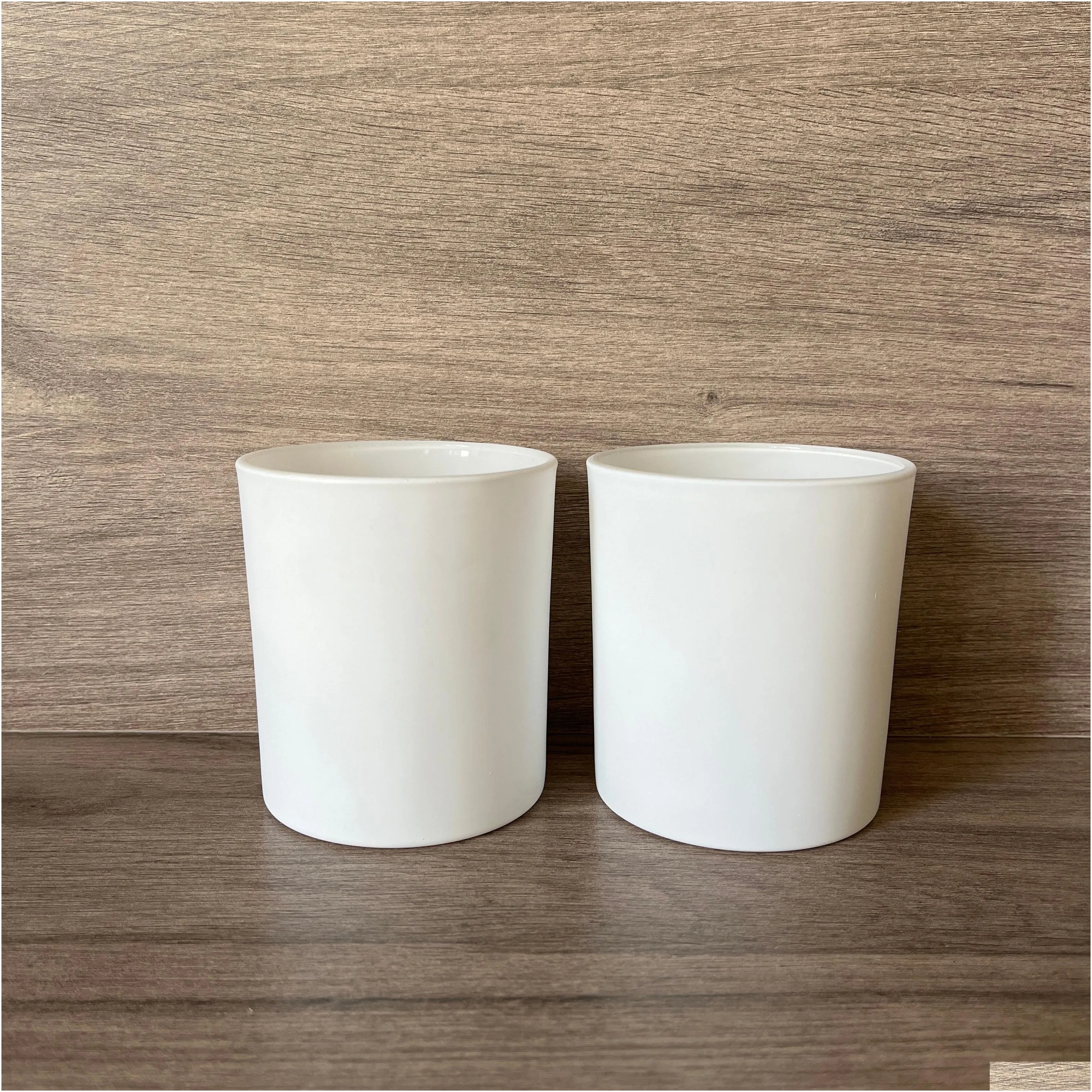 7oz/11oz/15oz sublimation matte white glass candle holder blank water bottle diy heat transfer candle jar