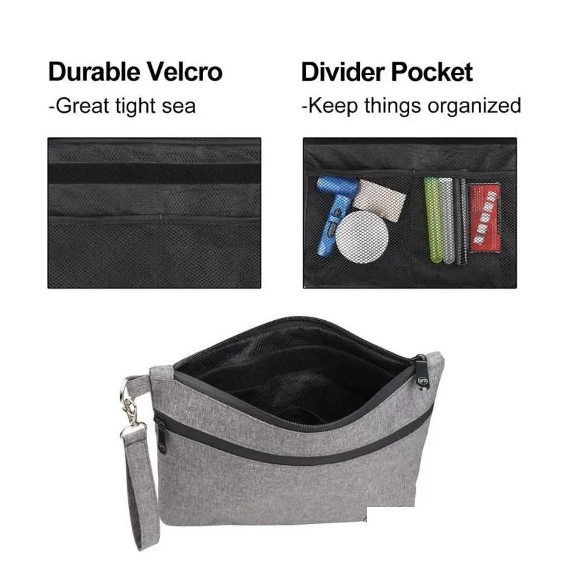 Storage Bags Smell Proof Bag Odorless Stash Pouch With 5-Layer Activated Carbon Protection Deodorant For Tobacco Storage1 Drop Deliv Otynv