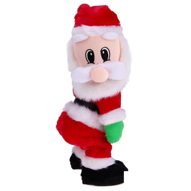 christmas decorations gift dancing electric musical toy santa claus doll twerking singing1
