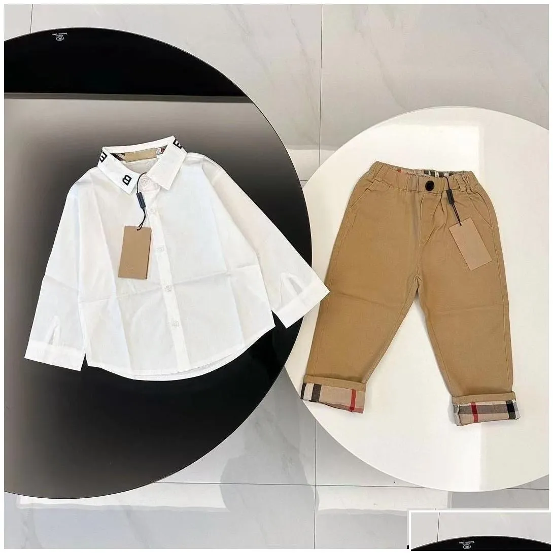 clothing sets baby girl boy tshirt kids set kid designer t shirt clothe school uniform 2023 luxury summer spring long sleeve with le