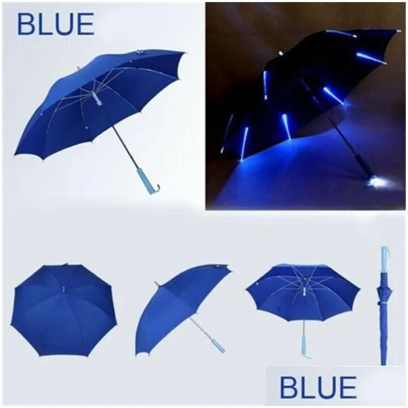 umbrellas cool umbrella with led features 8 rib light transparent handle1