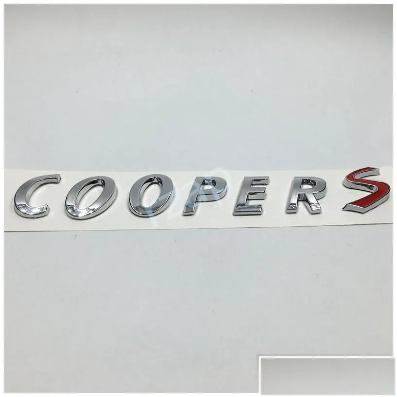 Car Stickers Coopers Cooper S Badge Emblem Decal Letters Sticker For Mini Boot Lid Tailgate Rear Trunk Decal2569241 Drop Delivery Mo