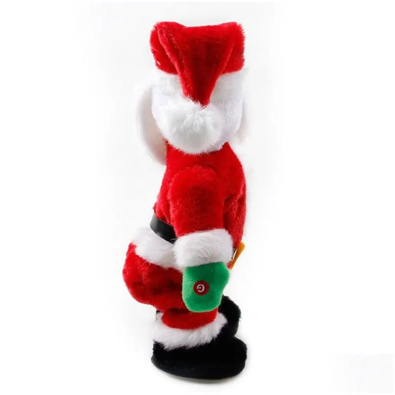 Christmas Decorations Gift Dancing Electric Musical Toy Santa Claus Doll Twerking Singing1 Drop Delivery Home Garden Festive Party Su Otr9R