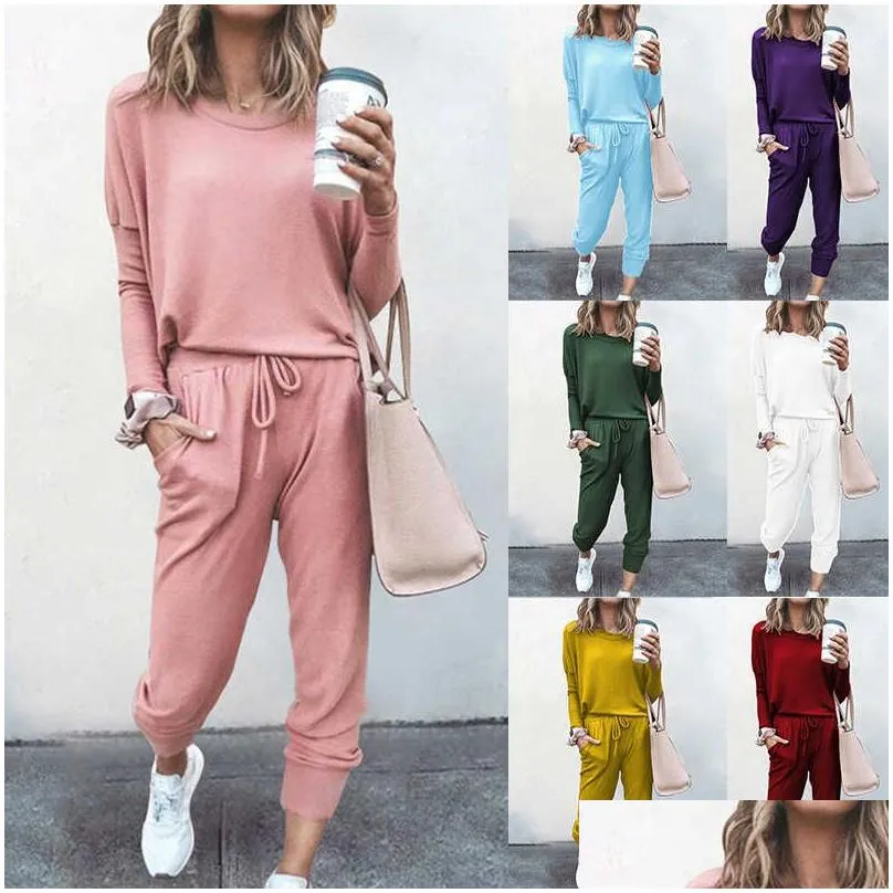 Women`s Tracksuits Jogging Suits for Women Casual 2 Piece Spring and autumn sports and fitness wear Long Pant Set Sweatsuits Tracksuits