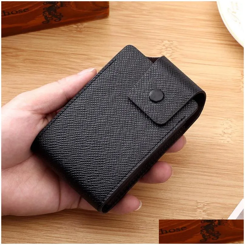 multi-function pocket storage bag organizer mini card wallet holder for mens womens pu leather coin purse bag1