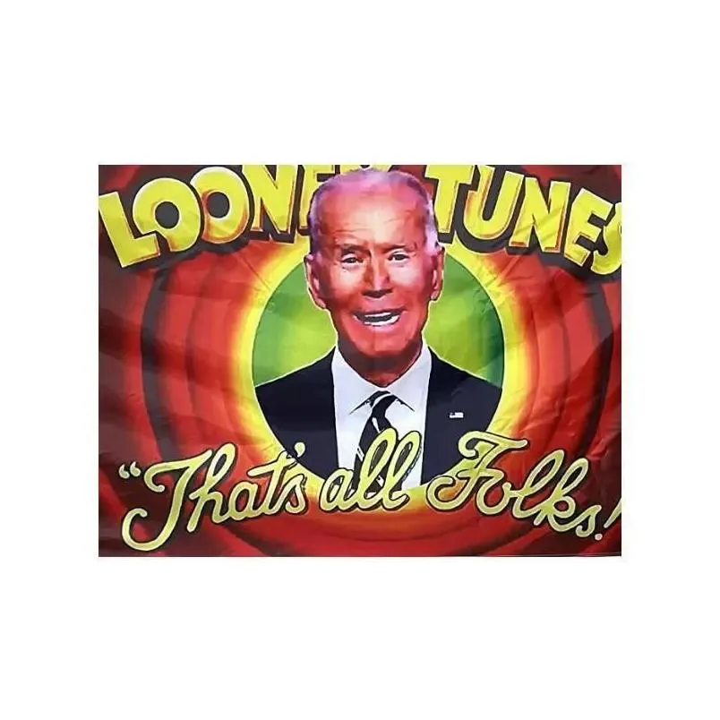 looney tunes thats all folk biden flags outdoor 150 90cm banners 100d polyester high quality vivid color with two brass grommets