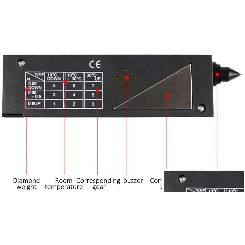 Professional High Accuracy Diamond Tester Gemstone Gem Selector II Jewelry Watcher Tool LED Diamond Indicator Test Pen