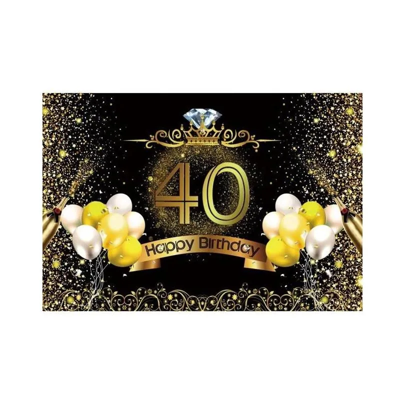 Party Decoration Birthday Background Decor Happy 30Th 40Th 50Th Adt 30 40 50 Years Anniversary Supplies Drop Delivery Home Garden Fe Ot0Sn