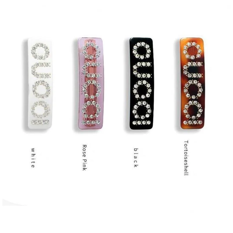 High quality Classic Crystal GLetters designer Women Hair Clips For Girl Barrettes Fashion Accessories Jewelry