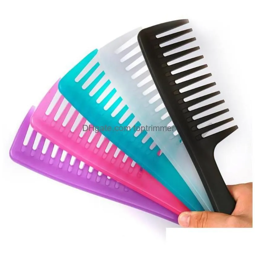 hair brushes antistatic large wide tooth comb hairdressing women hanging hole handle grip curly hairbrush beauty combs252n drop deli