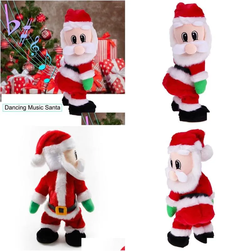 Christmas Decorations Gift Dancing Electric Musical Toy Santa Claus Doll Twerking Singing1 Drop Delivery Home Garden Festive Party Su Ototb
