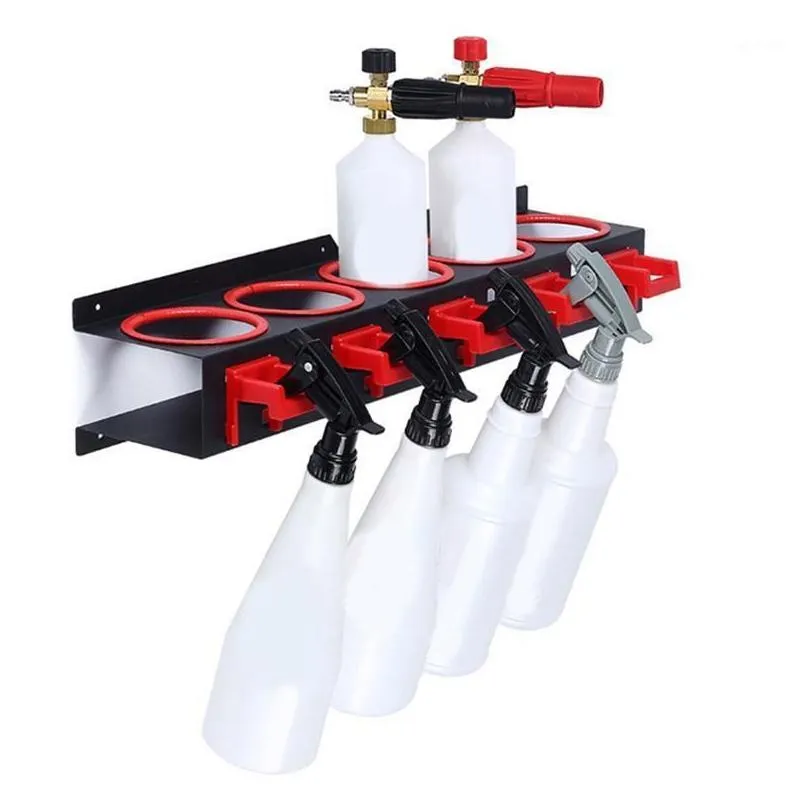 hooks rails spray bottle storage rack abrasive material hanging rail car beauty shop accessory display auto cleaning detailing tools