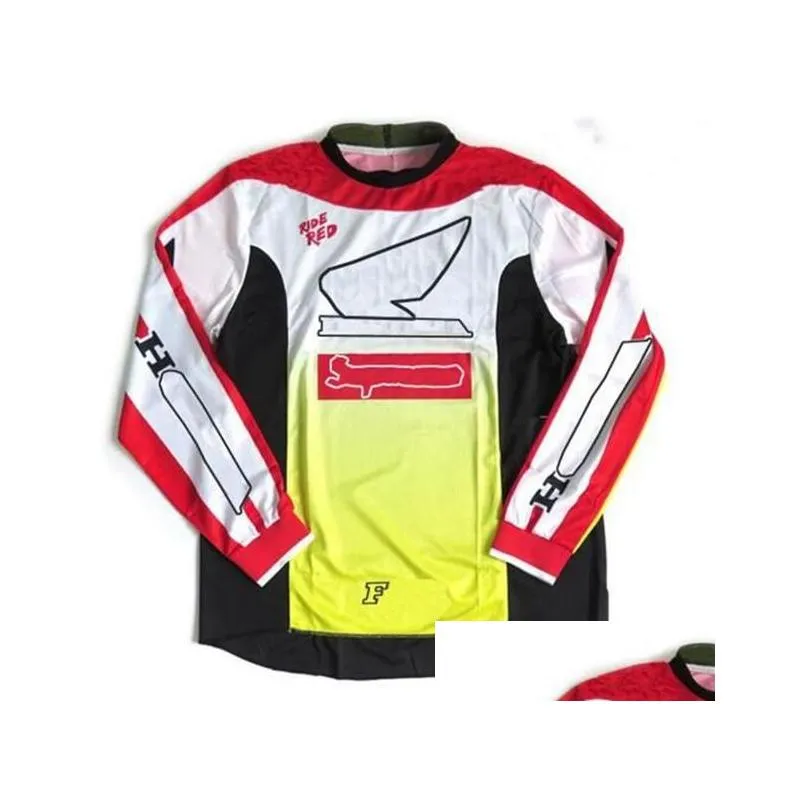 Motorcycle downhill jersey long sleeves, motocross polyester quick-drying T-shirt, the same style is customized