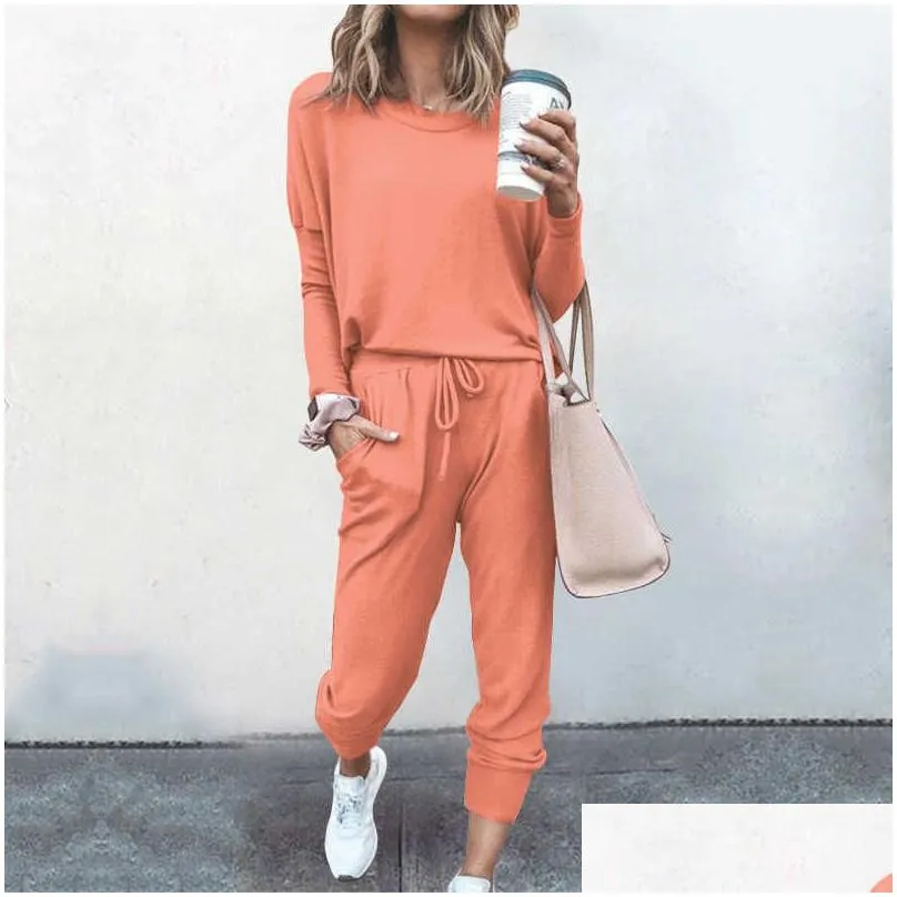 Women`s Tracksuits Jogging Suits for Women Casual 2 Piece Spring and autumn sports and fitness wear Long Pant Set Sweatsuits Tracksuits