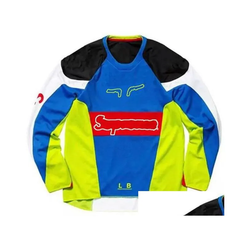 Motorcycle downhill jersey long sleeves, motocross polyester quick-drying T-shirt, the same style is customized